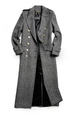 The Great Coat (Wide Tooth Black Herringbone)