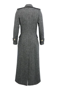 The Great Coat (Wide Tooth Black Herringbone)