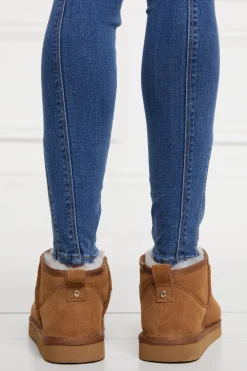 Ultra Mini Shearling Boot (Tan)