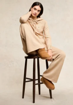 Verbier Knitted Hoodie (Light Camel)