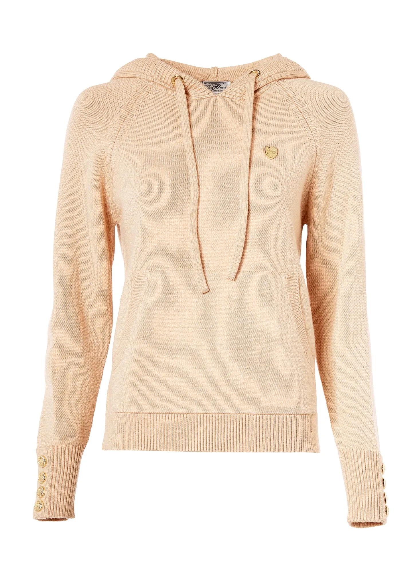 Verbier Knitted Hoodie (Light Camel)