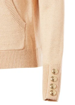 Verbier Knitted Hoodie (Light Camel)