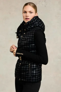 Vermont Gilet (Mono Houndstooth)