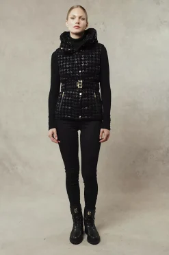 Vermont Gilet (Mono Houndstooth)