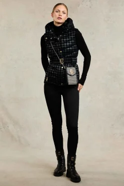 Vermont Gilet (Mono Houndstooth)