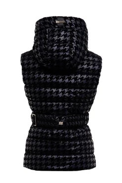 Vermont Gilet (Mono Houndstooth)