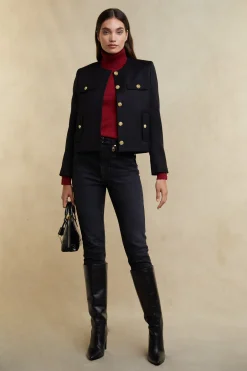 Victoria Cashmere Roll Neck (Berry)