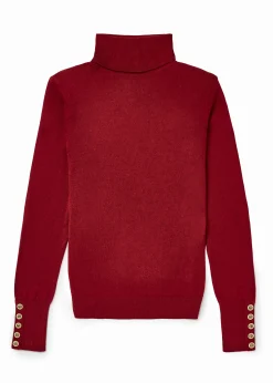 Victoria Cashmere Roll Neck (Berry)
