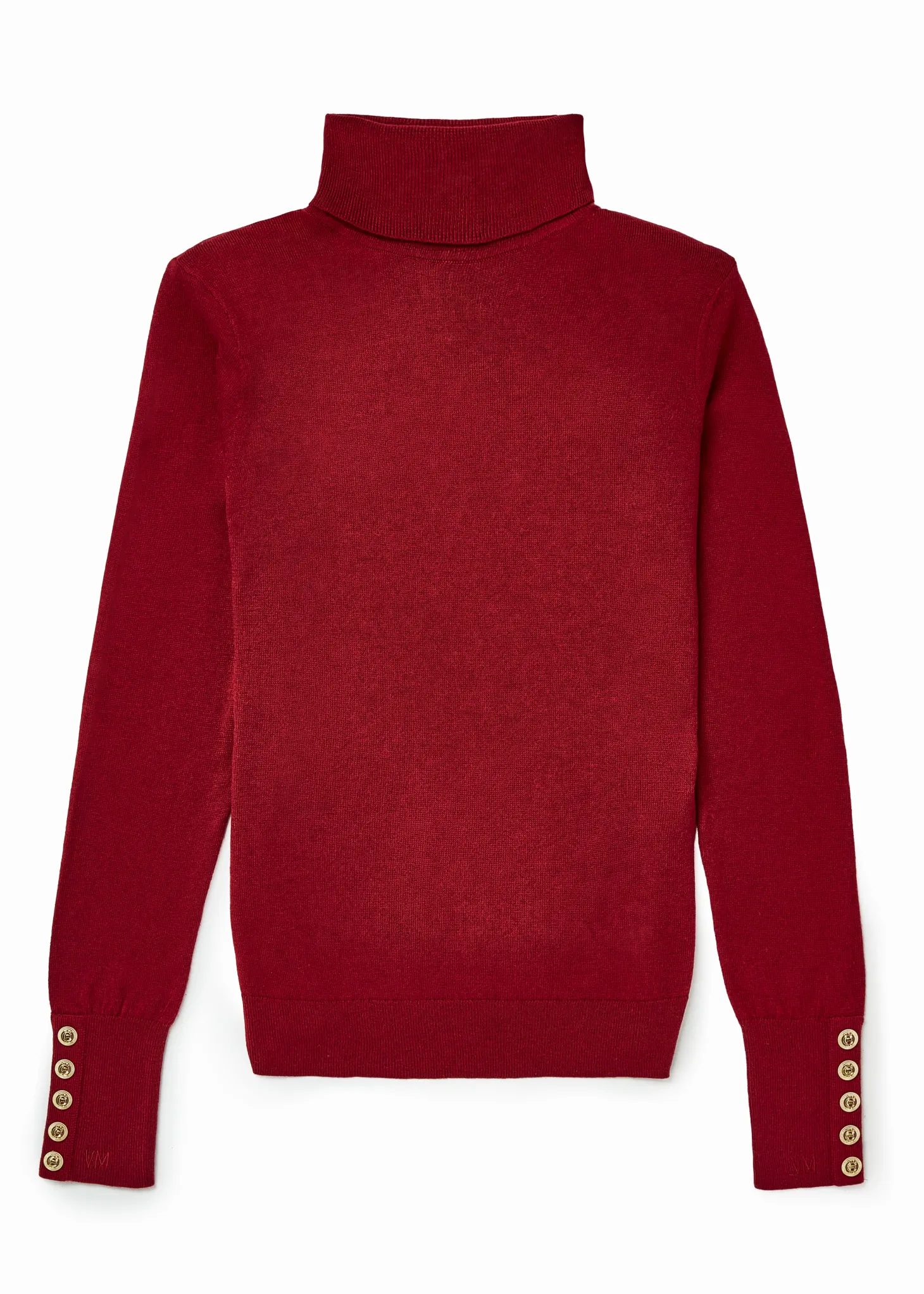 Victoria Cashmere Roll Neck (Berry)