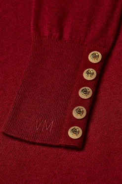 Victoria Cashmere Roll Neck (Berry)