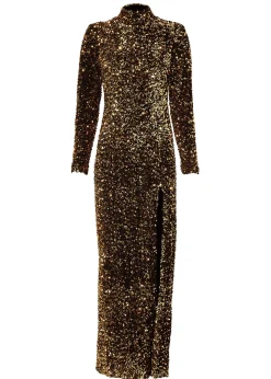 Victoria Sequin Maxi Dress (Gold Sequin)