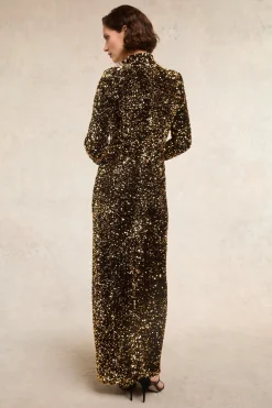 Victoria Sequin Maxi Dress (Gold Sequin)
