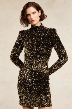 Victoria Sequin Mini Dress (Gold Sequin)