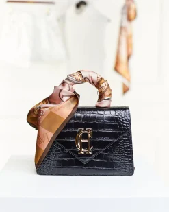 Victoria Silk Scarf (Camel)