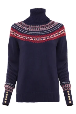 Whistler Roll Neck Knit (Ink Navy)