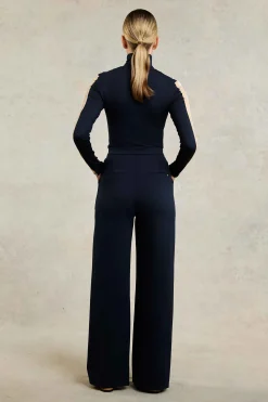 Wide Leg Pant (Navy Navy)