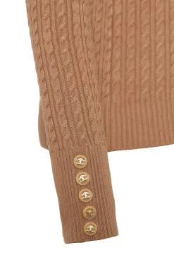 Zoe Knit (Dark Camel Marl)